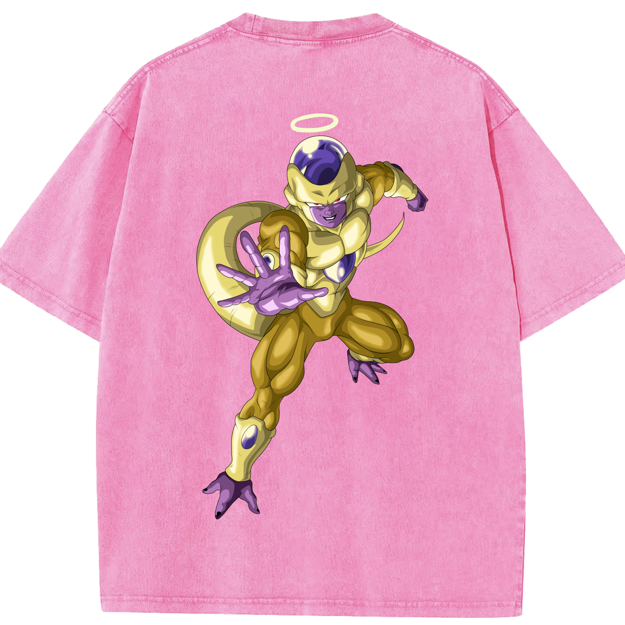 （画像用） ドラゴンボール フリーザ DRAGON BALL Frieza 綿100% ヴィンテージ風 半袖Tシャツ（背面プリント）